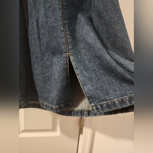 Demin Overall Dress - Picture 3 of 7